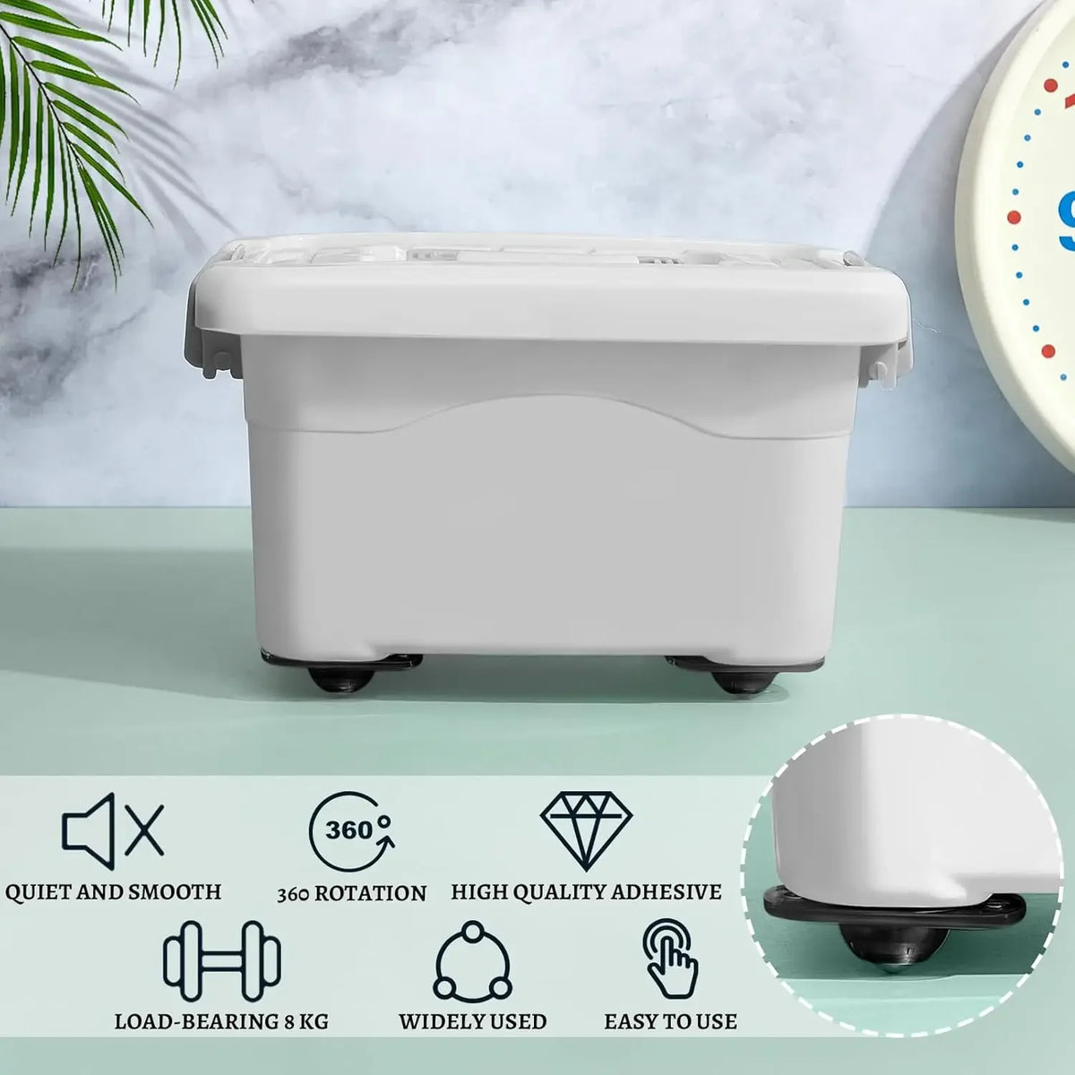 Savaime Prilimpantys Sukamieji Ratukai 360° Baldams ir Buitinei Technikai