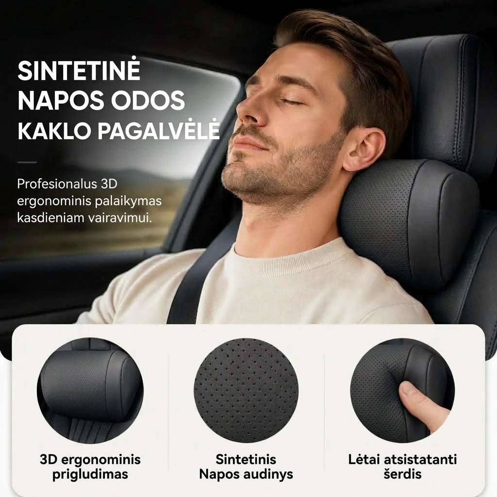 Automobilio galvos atramos pagalvėlė kaklui palaikyti